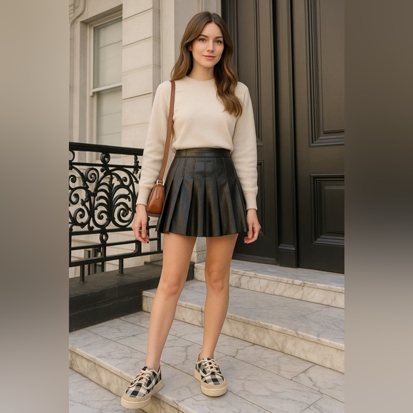 Zodiac Cheezburger Plaid Lace-Up Sneakers Women’s Size 6M Black White Tan NWB - Picture 3 of 12